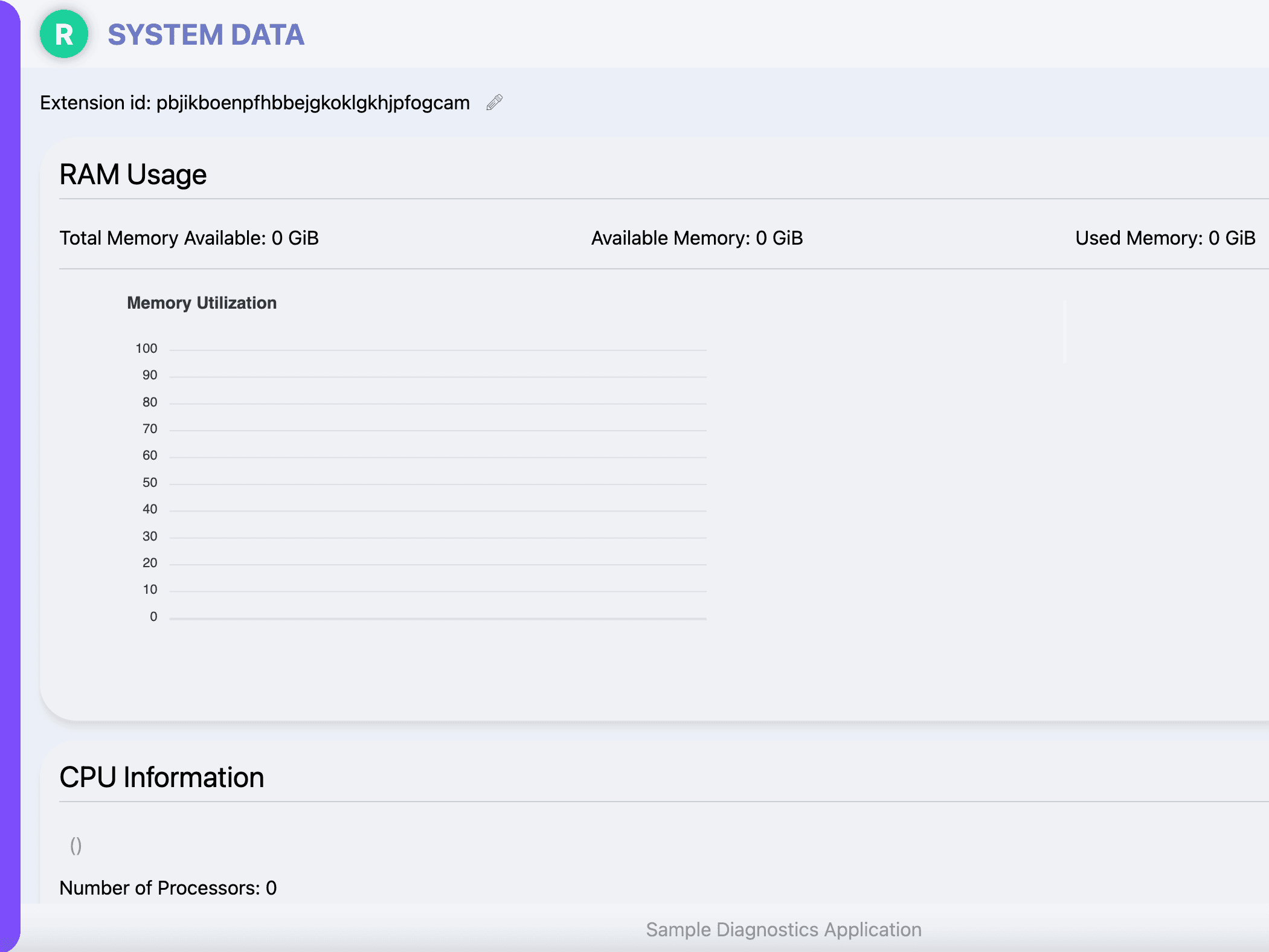 ChromeOS extension diagnostics